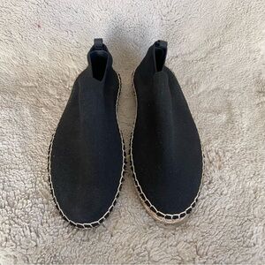 Prada Black and Tan Sock Espadrilles